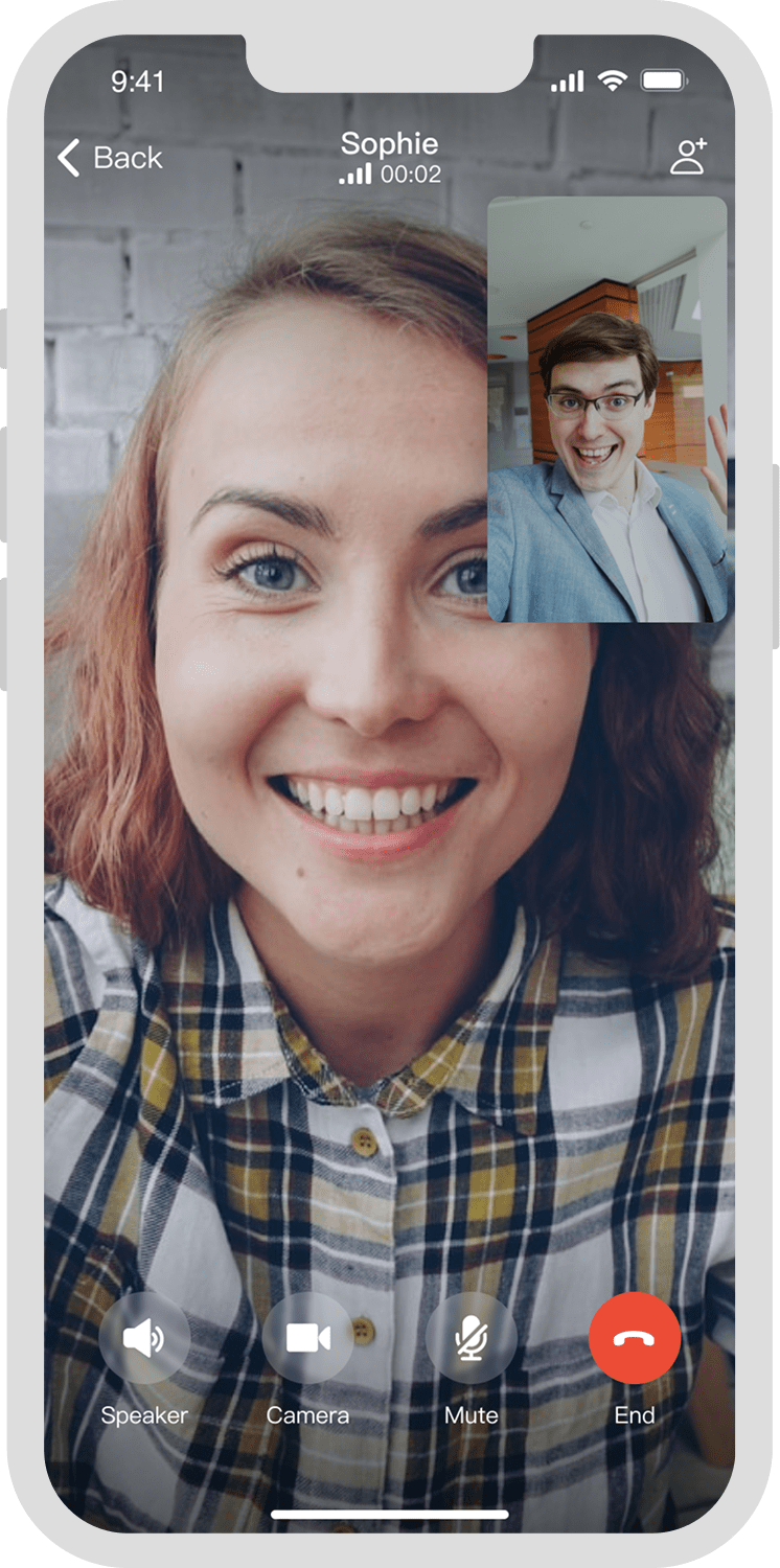 Video call interface